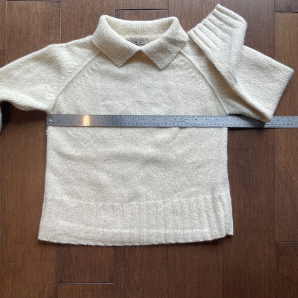 Sunday Best Polo Angora and Lamb's Wool Sweater Cream - Picture 2 of 10